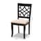 Baxton Studio Mael Sand Upholstered Espresso Finished Wood Dining Chair, PK4 157-9727 - alternate 4